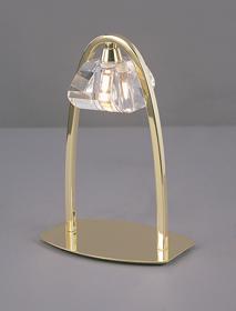 Alfa Polished Brass Crystal Table Lamps Mantra Armed Table Lamps